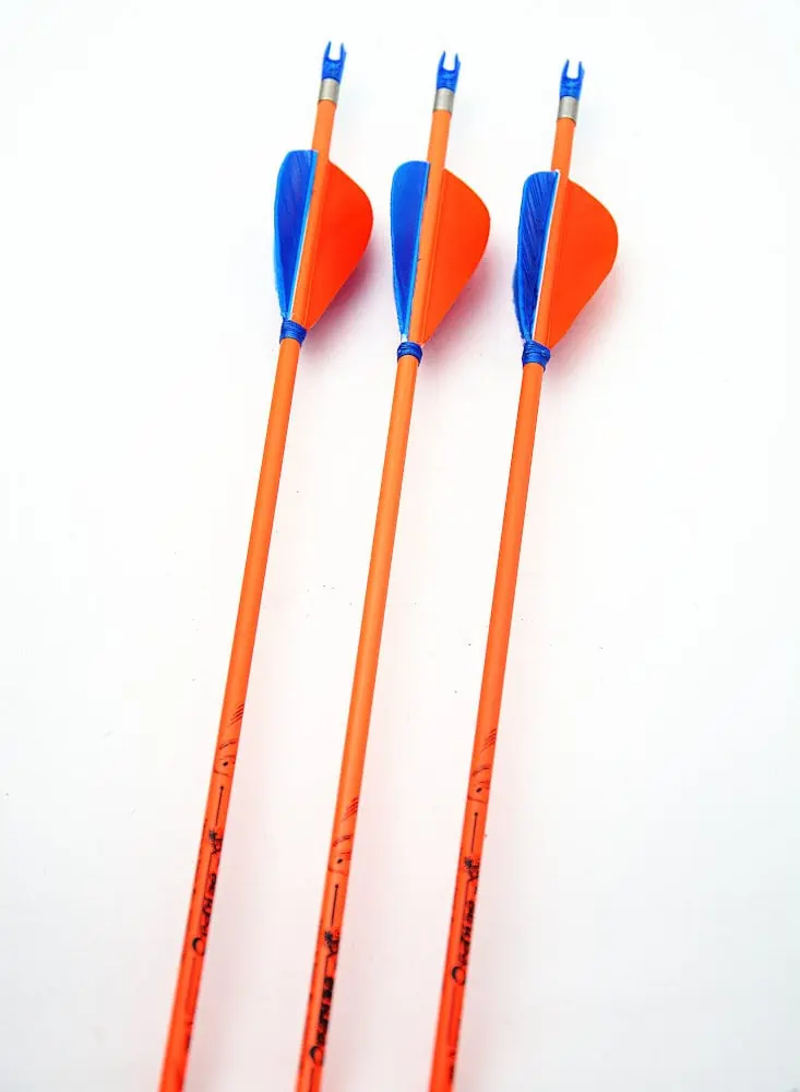 Kinderpfeil Carbon Protect Neonorange 3 Stück – Bild 2