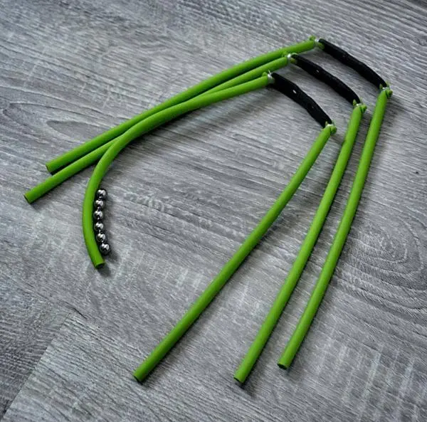 bandset tube 3060 ersatzgummi zwillengummi steinschleudergummi green