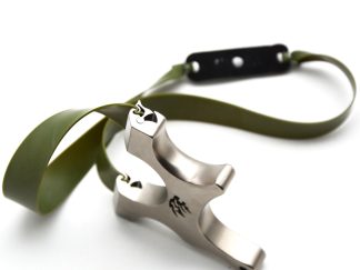zwille mini titan fast clip inkl. snipersling army green super fast zwillengummi flachbandgummi