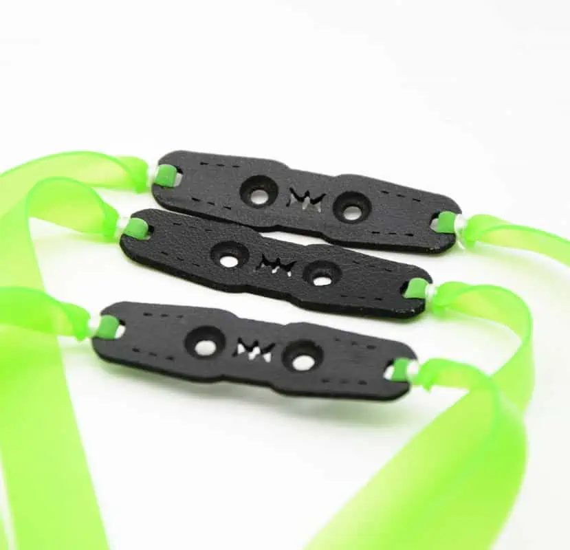 zwillengummi greenpower slingshot bandset grün advanced pouch