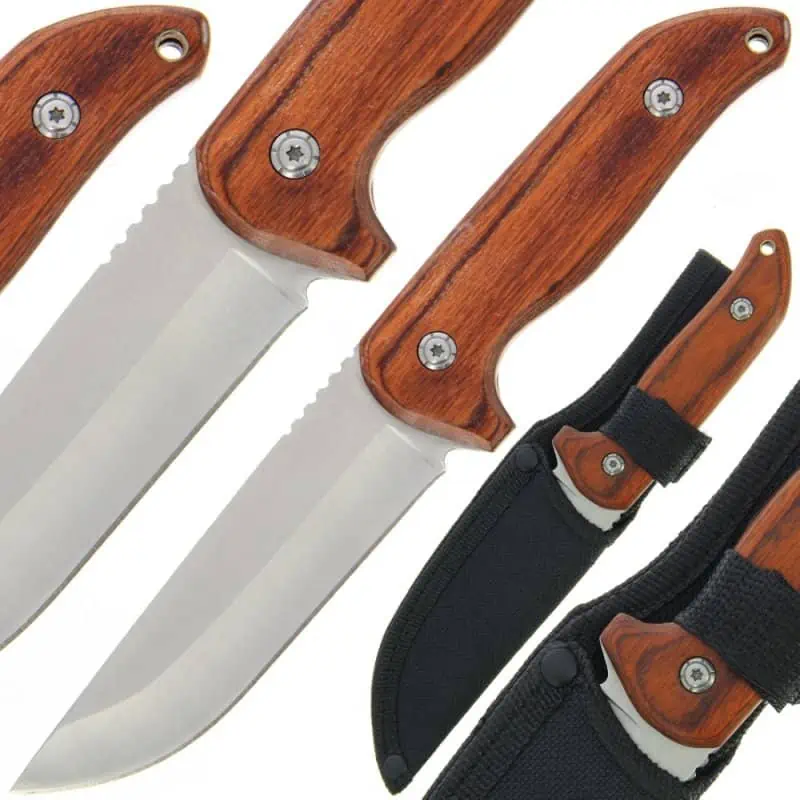 outdoormesser full tang pakkaholz