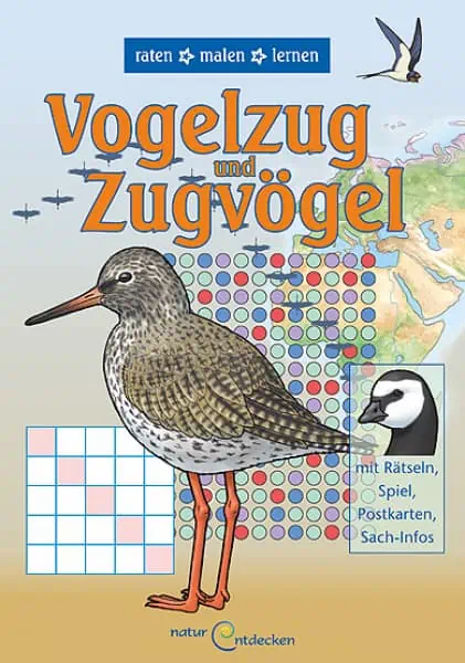vogelzug und zugvögel mitmachheft für kinder malen raten lernen