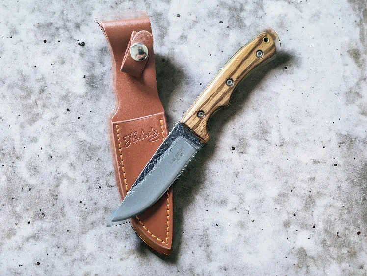 gürtelmesser zebraholz herbertz mit lederscheide