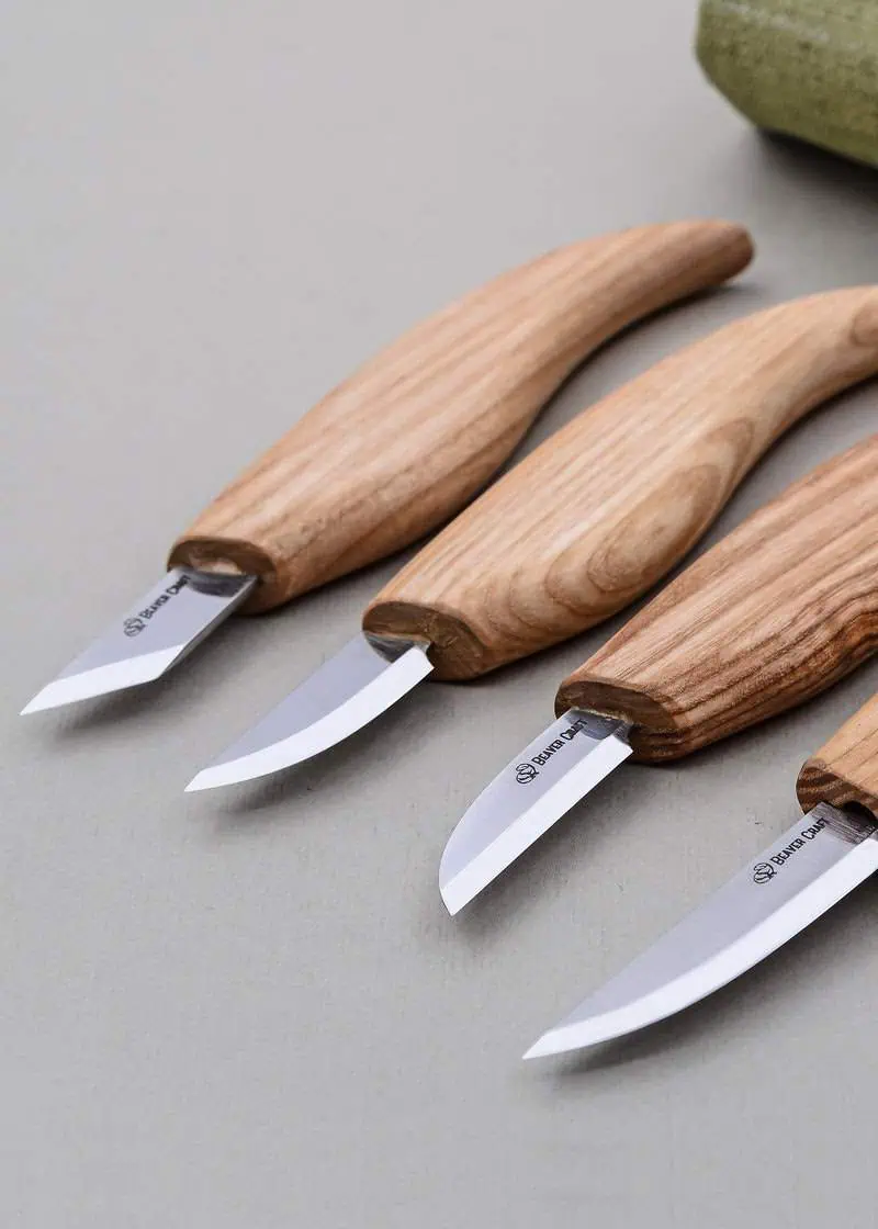 BeaverCraft Schnitzmesserset mit 4 Messern – Bild 2