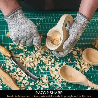 Löffelschnitzmesser Set mit Hohlbeitel BEAVERCRAFT – Bild 6