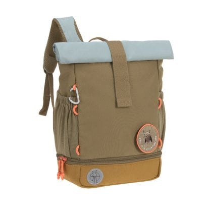 lässig kindergartenrucksack rolltop olive