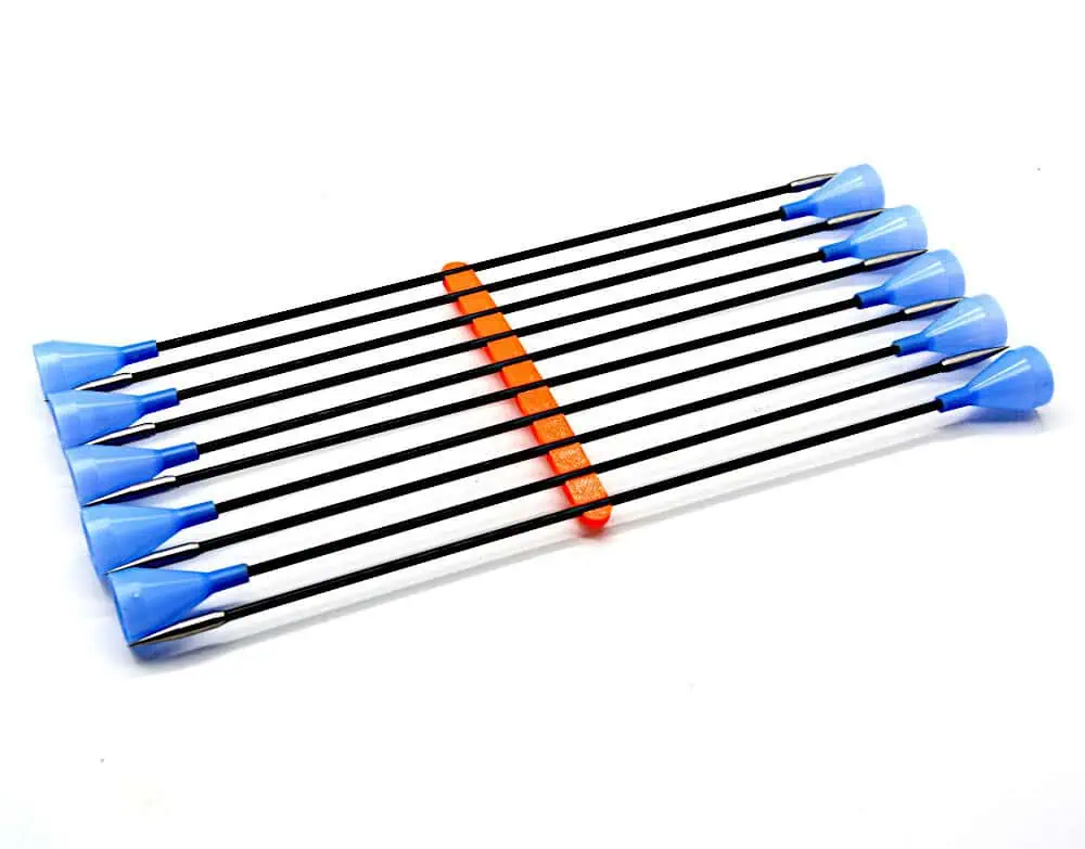 alexbow blasrohrpfeile carbon darts edelstahlspitze 0,7g blau