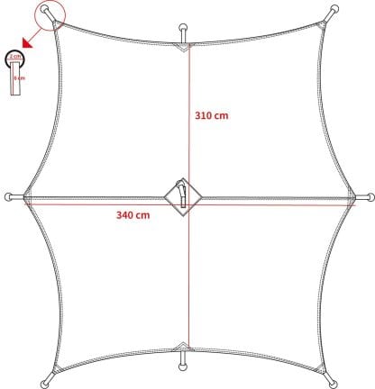 MFH Hexagon Tarp 340x310cm – Bild 4
