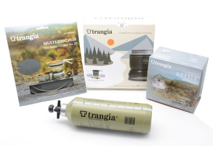 TRANGIA Sturmkocherset Universal inkl. Schneidebrett, Teekessel und Brennstoffflasche – Bild 2