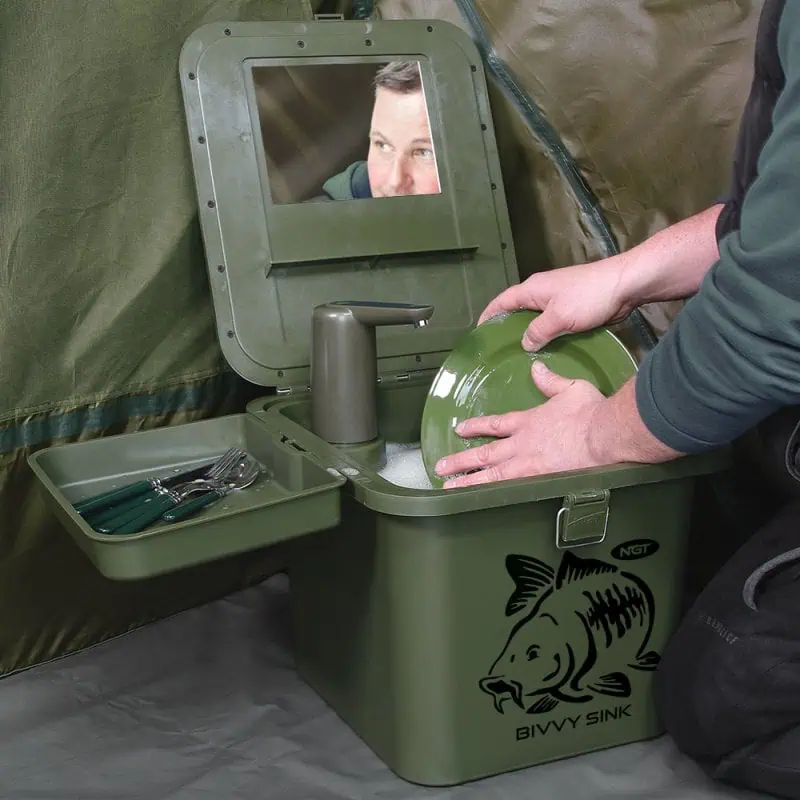 Bivy Sink Outdoor Waschbecken inkl. Auto-Tap Akku Wasserhahn – Bild 2