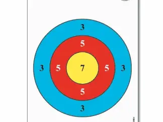 blasrohr zielscheibenauflage 3-zonen 10m distanz