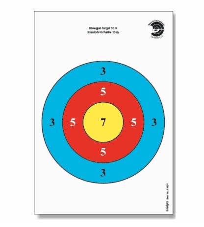 blasrohr zielscheibenauflage 3-zonen 10m distanz