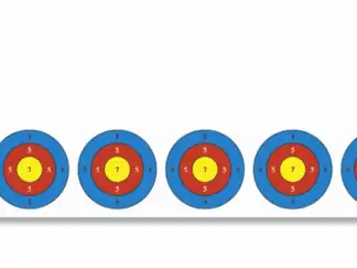 blasrohr zielscheibenauflage 5-spot 3-ring 7-5-3