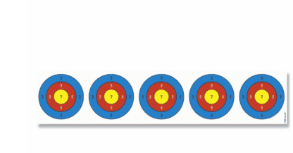 blasrohr zielscheibenauflage 5-spot 3-ring 7-5-3