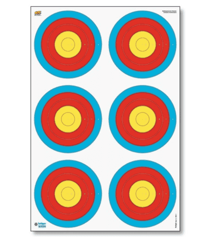 blasrohr zielscheibenauflage 6-spot 5-ring