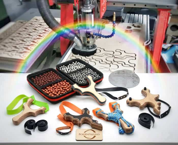 <p>Handgefertigte Zwillen aus der Bogenfreund Manufaktur</p>