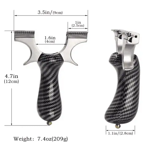 Steinschleuder Metal Carbon HOT SET Fast Clip – Bild 2