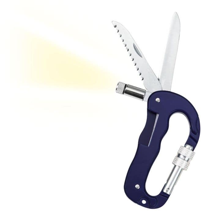 expedition natur multifunktions-karabiner taschenmesser taschenlampe
