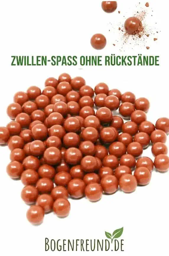 Natürliche Tonkugeln für umweltfreundliches Zwille-Schießen, ohne Rückstände.
